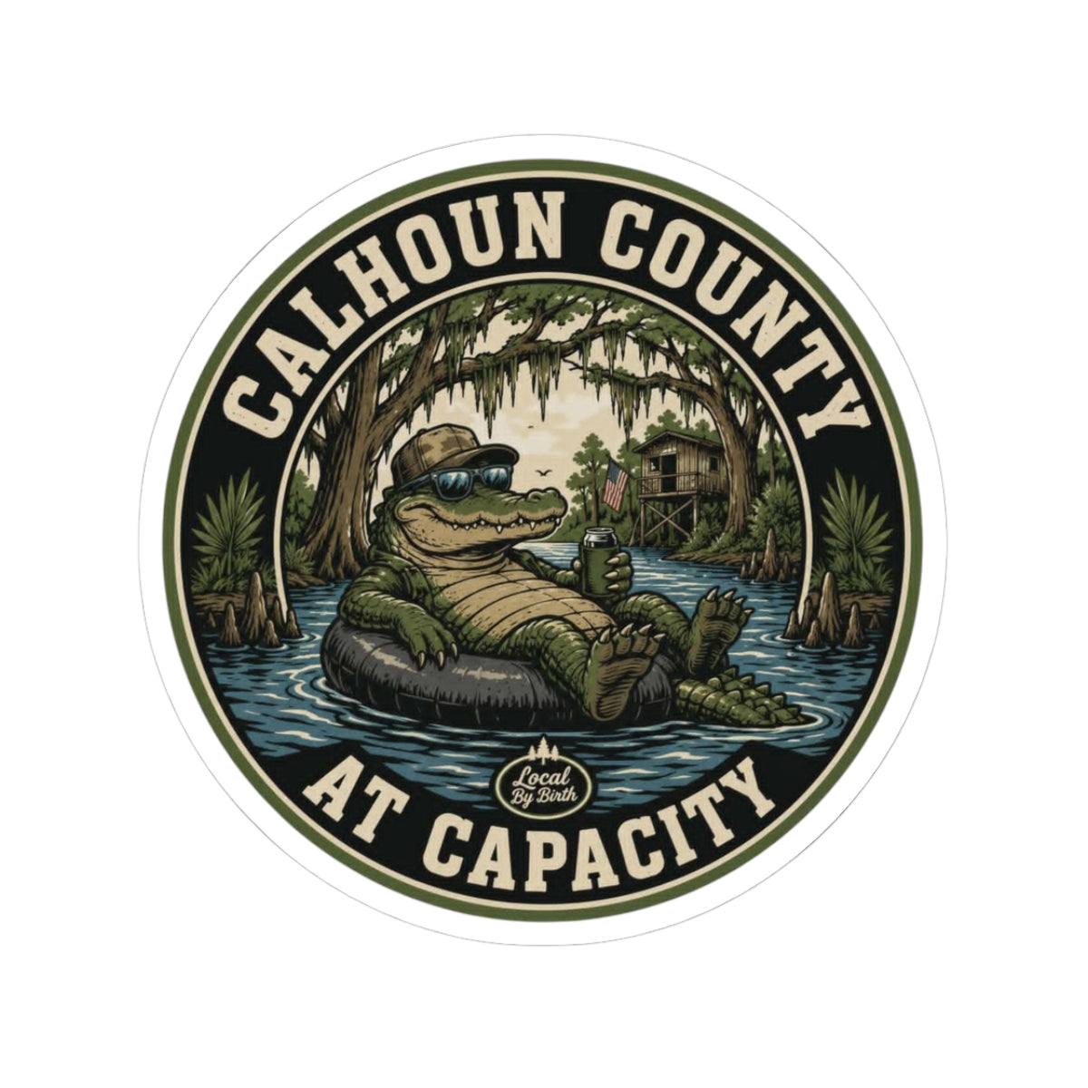 Calhoun County Alligator Sticker